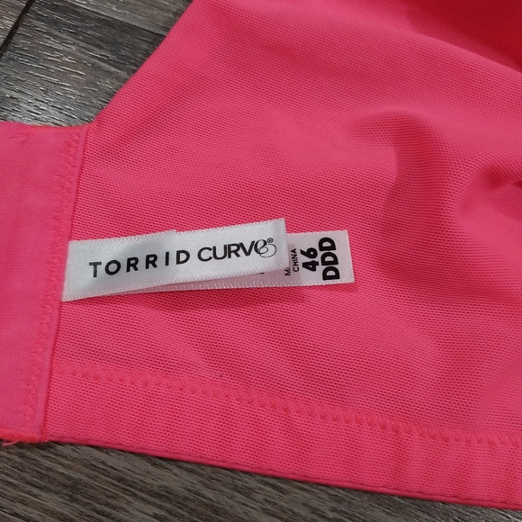 Torrid Curve 360 Back Smoothing Push Up T-shirt Bra 46ddd Hot Pink - Picture 7 of 8